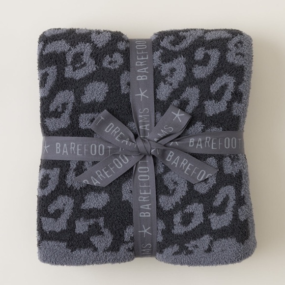 Barefoot Dreams Other - Barefoot Dreams Charcoal Animal Print Throw